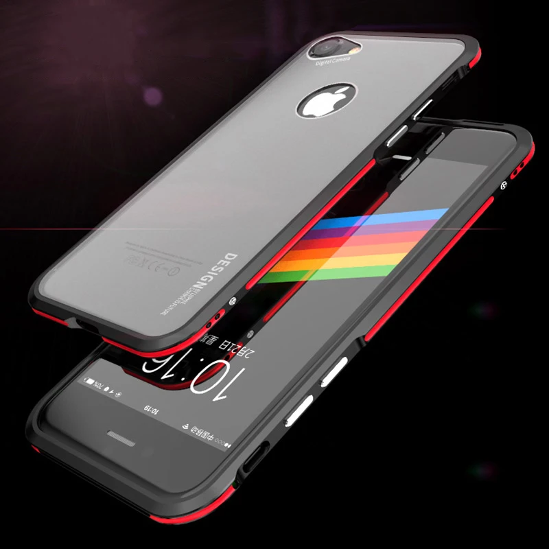 LUPHIE чехол для iPhone 8 Plus чехол Роскошный тонкий металлический алюминиевый каркас жесткий пластиковый защитный чехол для телефона iPhone 8 задняя крышка