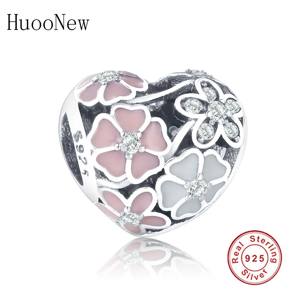 HU0239 Кольца, корона, бисер, сделай сам, подходит для оригинала Pandora, очаровательный браслет, лето, 925 пробы, серебряные ювелирные изделия для женщин, Berloque, подарок, браслет - Цвет: HU0239