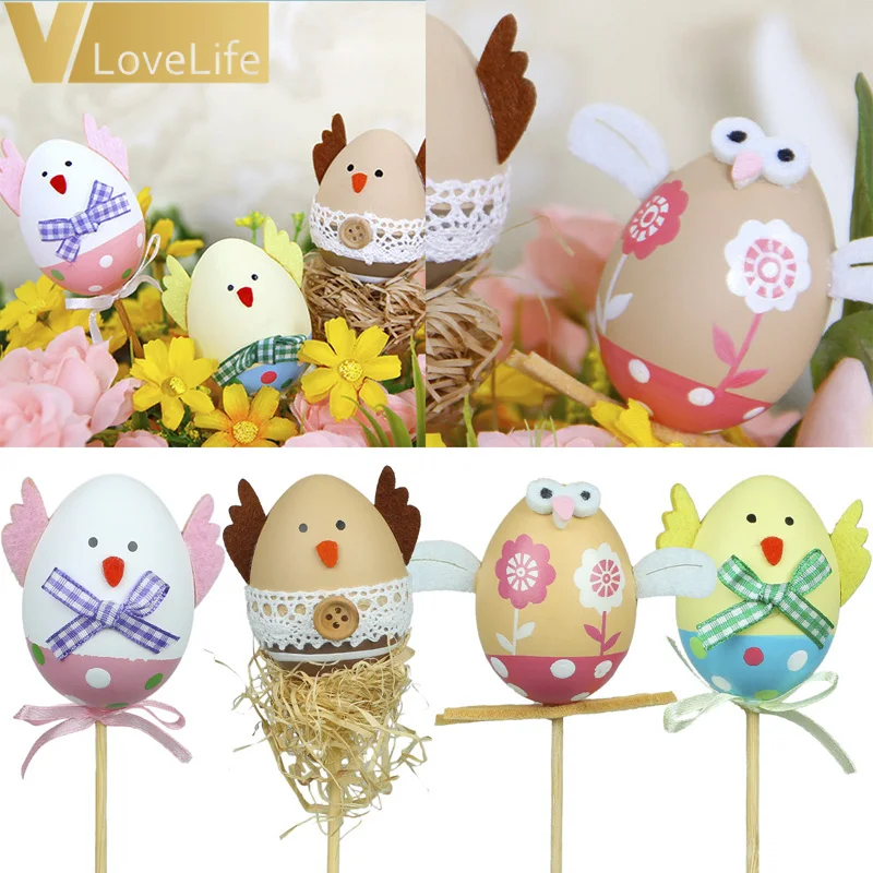 Красивые пасхальные яйца Форма торт Топпер вечерние украшения для кексов часть