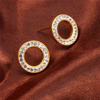 xuanhua stainless steel stud earrings jewelry 2019 fashion earrings for women jewellery brincos earring female circle errings