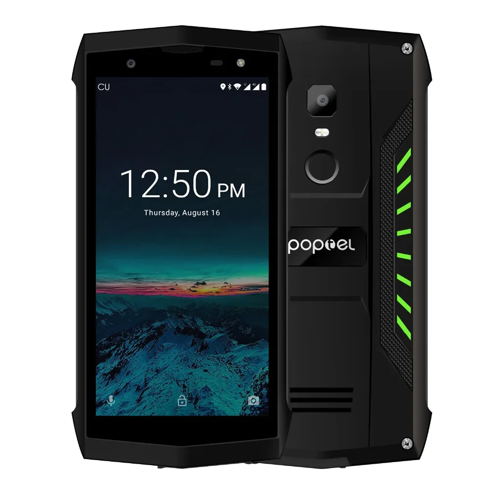 POPTEL P8 смартфон IP68 Водонепроницаемый Android 8 1 5 0 &quotMTK6739 4 ядра 3750 мАч 2 ГБ + 16 Гб 8MP Face ID