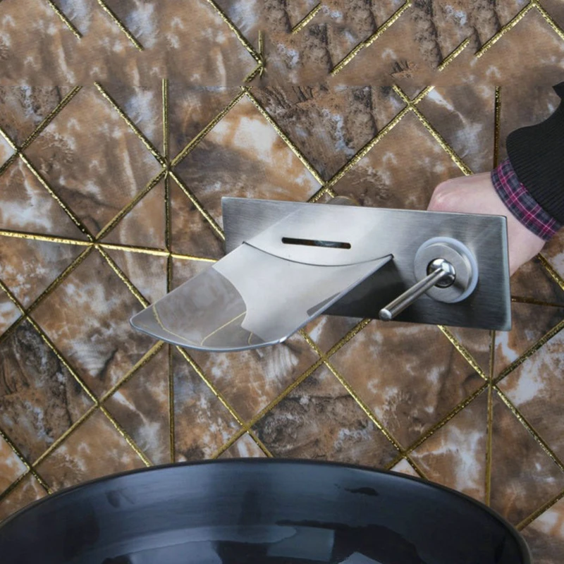 Хорошее качество светодиодный кран для ванной комнаты матовый Твердый латунный