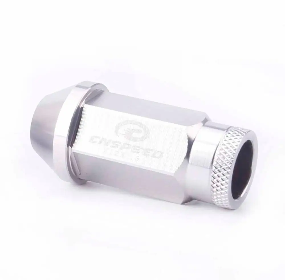 Серебристый CNSPEED 7075-T6 алюминиевые противоугонные колесные гайки M12X1.5 гоночный автомобиль 20 шт. КОЛЕСО гайки+ 1 ключ безопасности YC101098 - Название цвета: Серебристый