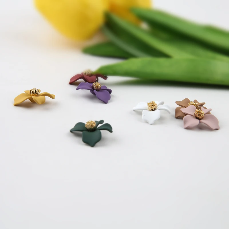 Новинка 30 шт./лот цветные резиновые Мультяшные Цветы Форма Сплав Модные