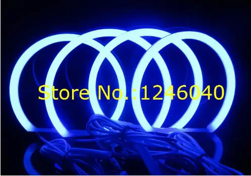 4*131mm Cotton RGB Angel eyes halo ring kit for BMW E36 E38 E39 E46 2D 4D Lada Vaz BA3 2106 16colors flash Remote control | Автомобили и