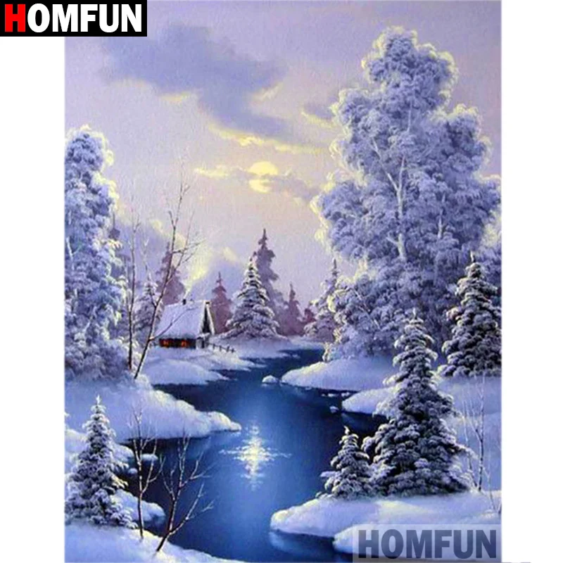 

Алмазная живопись HOMFUN A19521, полноразмерная/круглая 5D картина «сделай сам» с бусинами, объемная вышивка крестиком, домашний декор