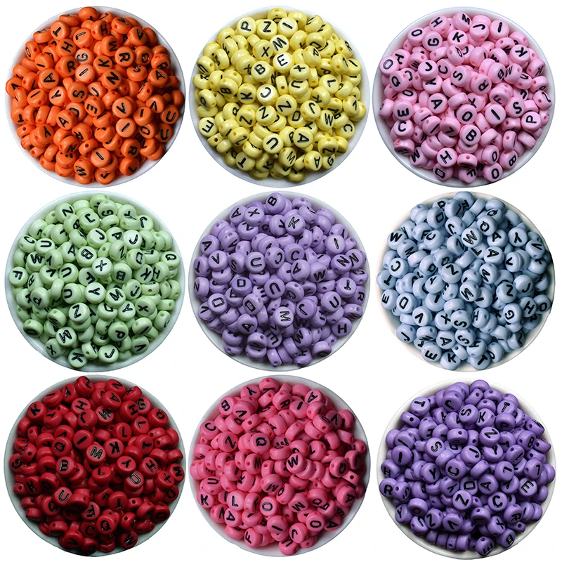 Бусины разноцветные в античном стиле 27 цветов 7 мм 200 шт.|acrylic spacer beads|beads mixspacer beads |