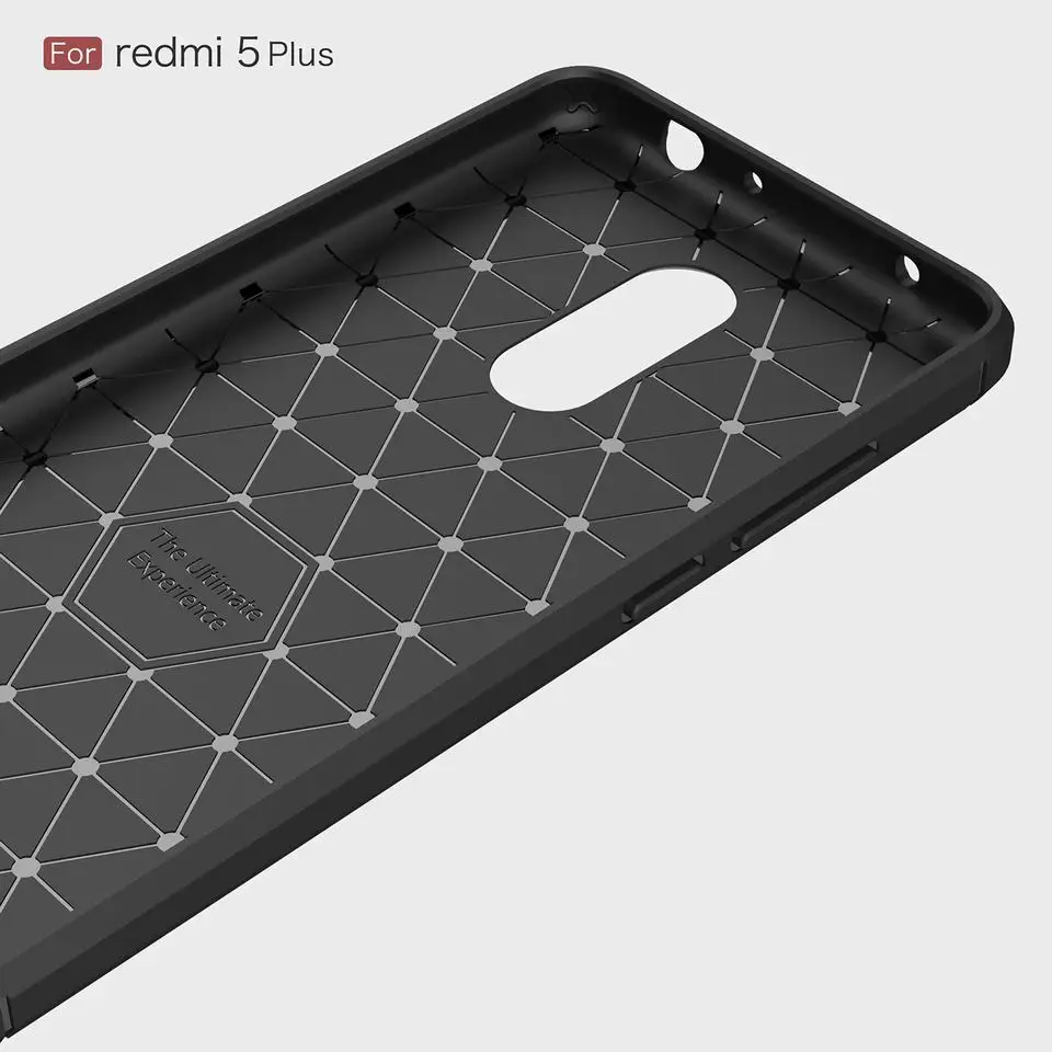 Роскошный карбоновый чехол для Xiaomi Redmi 5 плюс Чехол Силиконовый противоударный