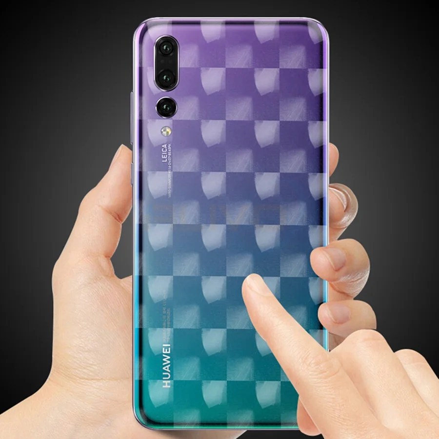 5 шт./лот 3D углеродного волокна задний Экран протектор для HuaWei P20 Lite Pro задняя