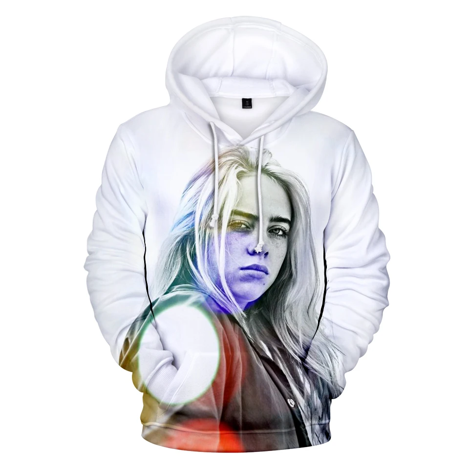 Модные популярные толстовки с капюшоном Billie Eilish для мужчин/женщин, Зимние Теплые повседневные известные американские певицы Харадзюку Билли эйлиш толстовки, Толстовка