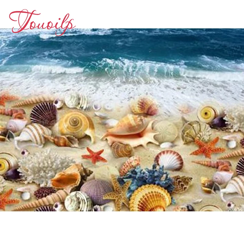 

Touoilp 100% Full 5D Diy Daimond Painting"Sea view"3D Diamond Painting Round/Square Rhinestones Diamant Painting Embroidery
