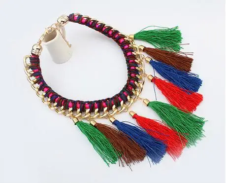 CX110888new style 2 colors oil drop zinc alloy statement choker chunky necklace jewelry for women | Украшения и аксессуары