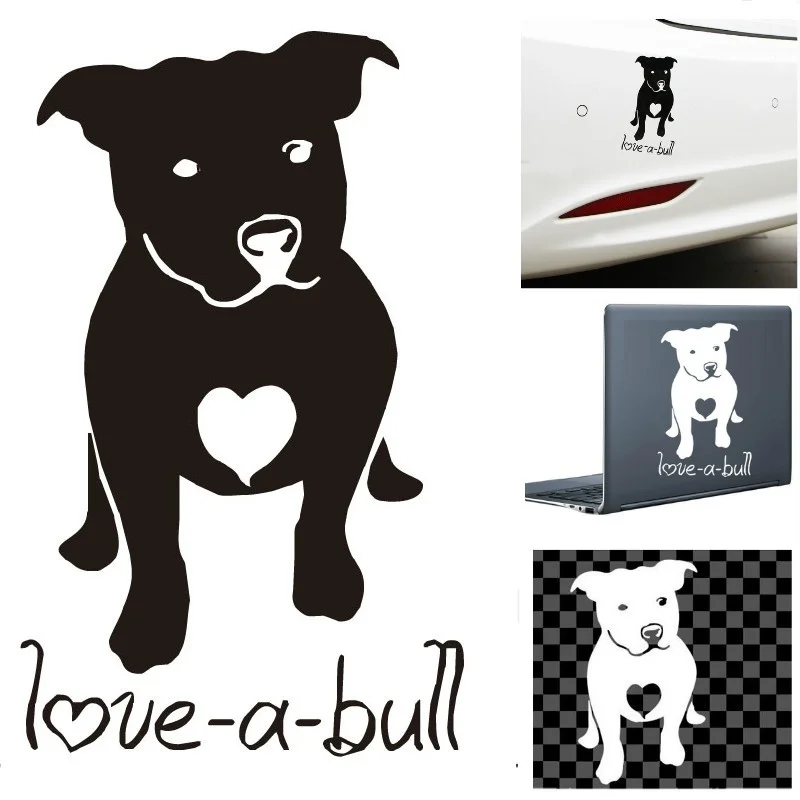 1 шт. автомобильные наклейки Love A Bull Pitbull наклейка водонепроницаемая