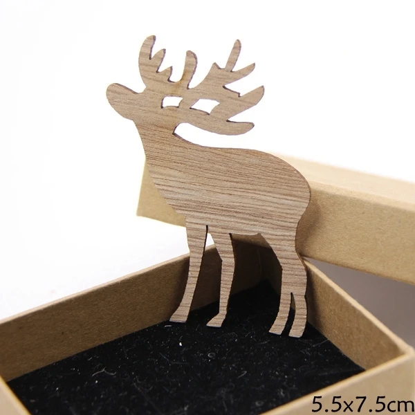 Deer B 10 шт. DIY рождественские снежинки, олени и елки деревянные подвесные украшения для рождественской вечеринки Рождественские елочные украшения Детские подарки украшения - Цвет: Deer B