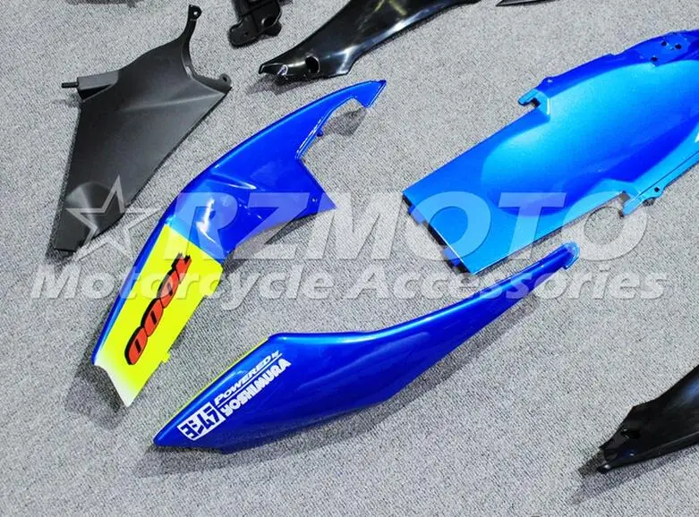 Мотоциклы Полный обтекатели комплект подходит для Suzuki GSXR1000 K5 2005 2006 GSXR-1000 05 06 ABS пластик+ крышка бака на заказ синий белый