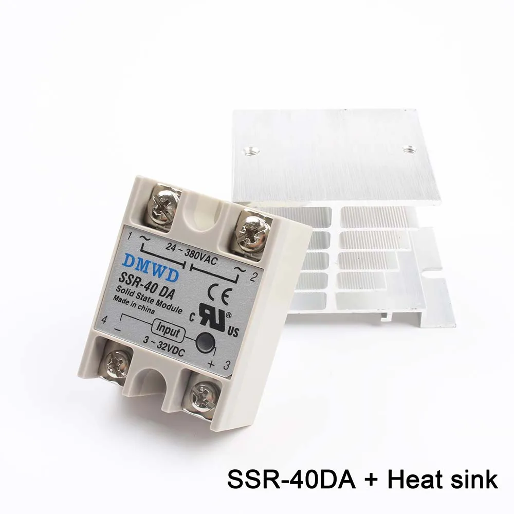 Умный регулятор температуры цифровой PID REX термопара SSR + SSR40DA 40 А Φ 220 В |
