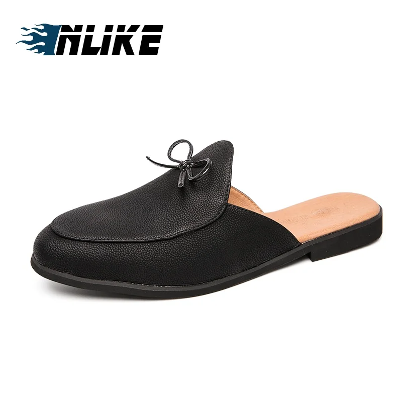 

Men Half Slippers Slip On Outdoor Mens Casual Shoes Slides Man Driving Loafers