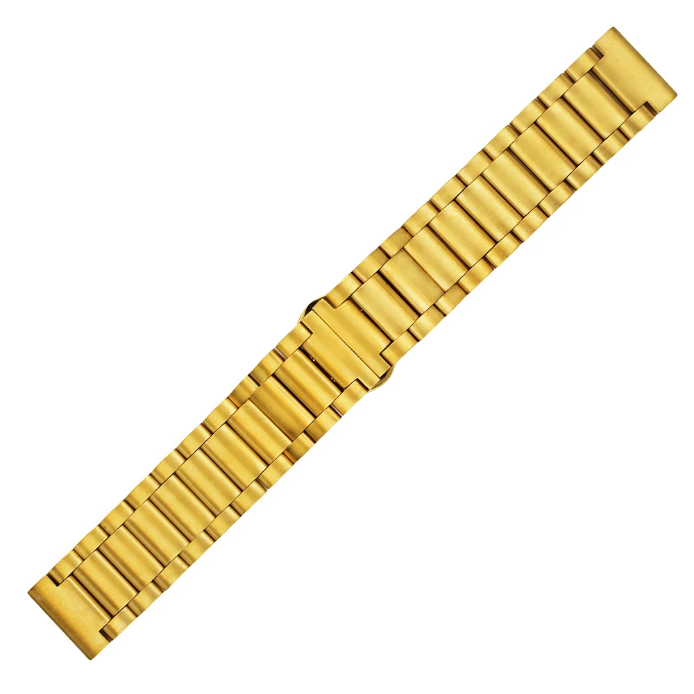 Stainless Steel Watch Band 16mm 20mm 22mm for Mido Butterfly Buckle Strap Quick Release Wrist Belt Bracelet Black Gold Silver