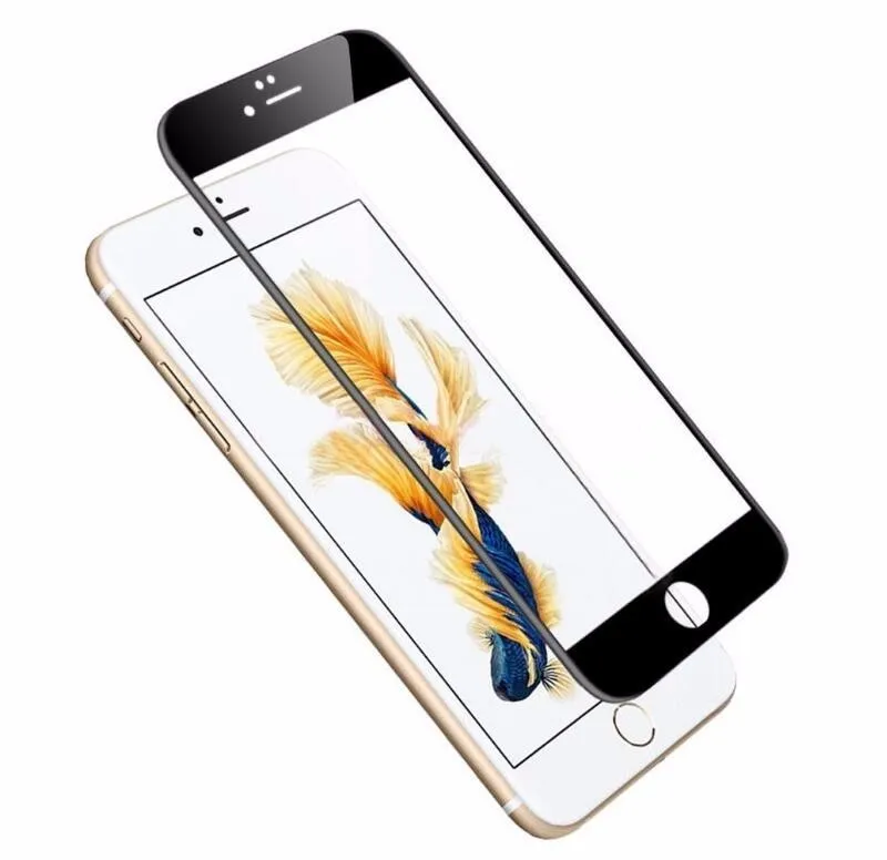 2 шт. углеродное волокно 3D изогнутое закаленное стекло с покрытием для iPhone 6 6s plus