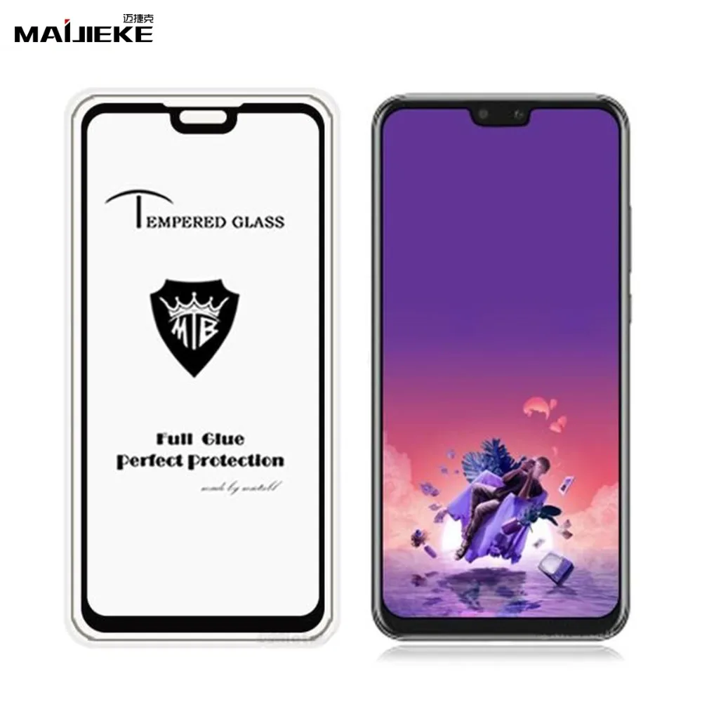 MAIJIEKE с уровнем твердости 9 H полное покрытие Экран Защитная пленка для huawei Y9 2019