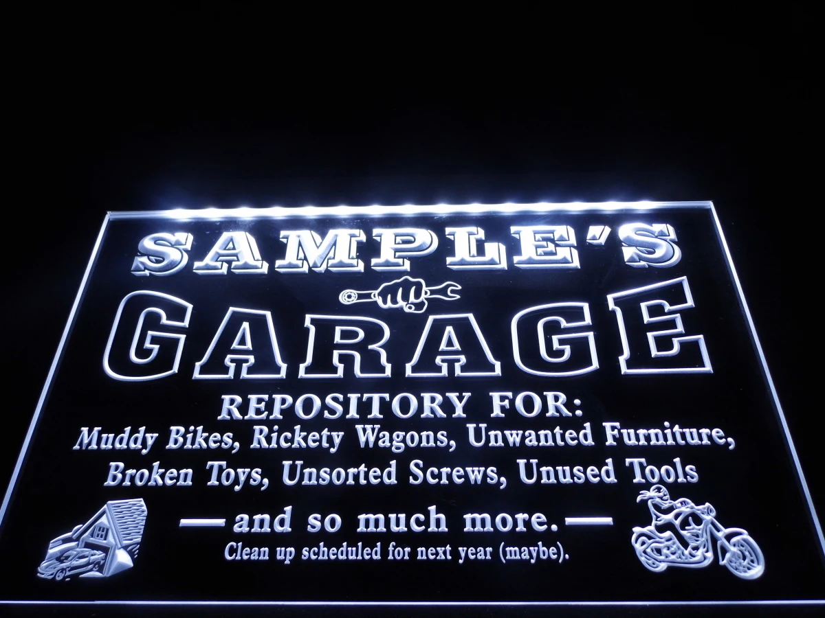 DZ017- Garage Repair Room Bar Beer LED Neon Light Sign hang sign home decor crafts | Дом и сад