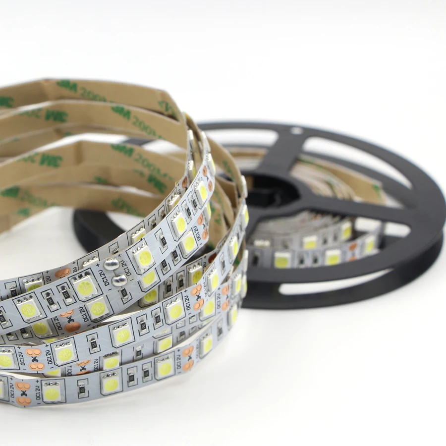 5M RGB Светодиодные ленты светильник SMD 5050 120LED/м 60 светодиодов/M гибкая лента лампа 1
