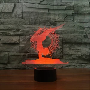 3D настольная лампа для йоги 3D Светодиодная лампа для танцовщицы ночники 7 видов цветов лампа для спальни ночнушка освещение для сна украшение для домашнего стола