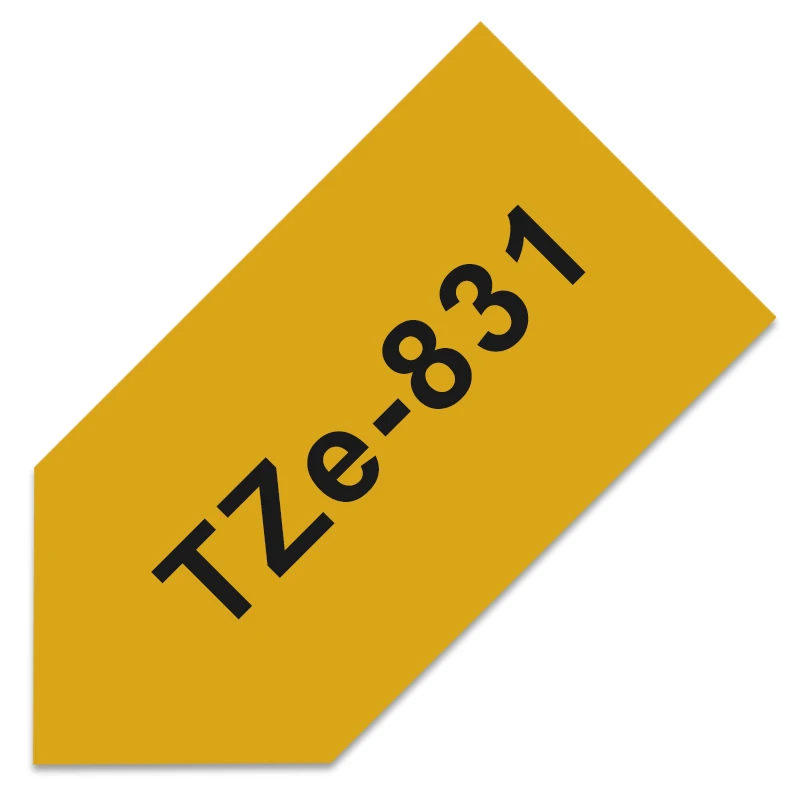 black on gold TZe-231 ленты для этикеток для Brother P-touch 12 мм лента 1 шт. TZe 231 черная на белом tze Лента совместима с Brother PTH100 PTD210 - Цвет: black on gold