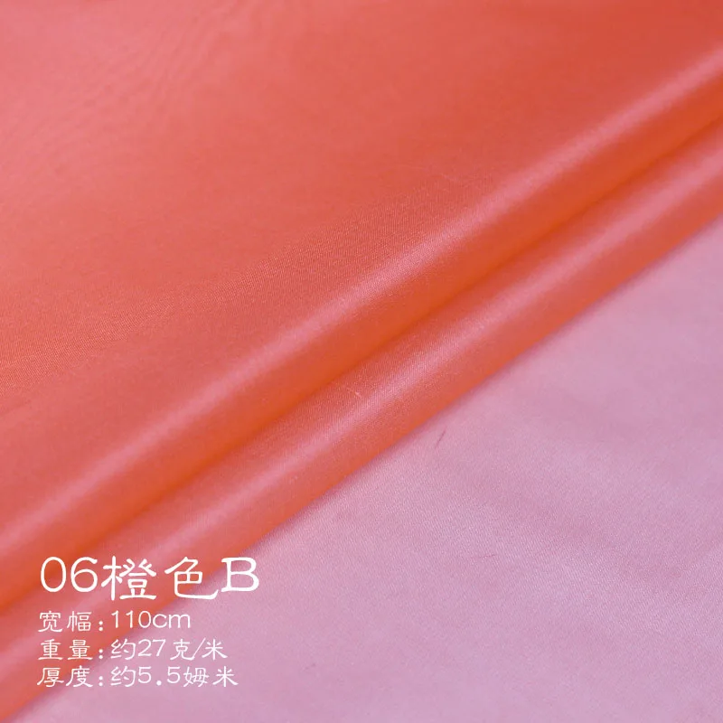 color 06 orange 110 см* 50 см шелк органза ткань чистый шелк тутового шелкопряда Тюль модный дизайн ткань-сырой шелк натуральный шелк пряжа вуаль ткани - Цвет: color 06 orange
