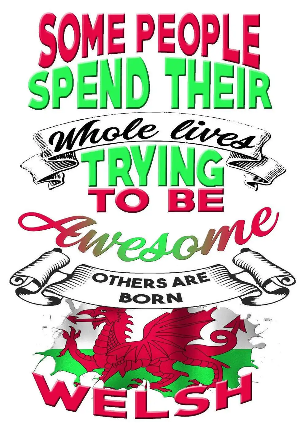 Лидер продаж Модные Вельш футболка awesome wales гордость кантри cymru Дракон Кардифф