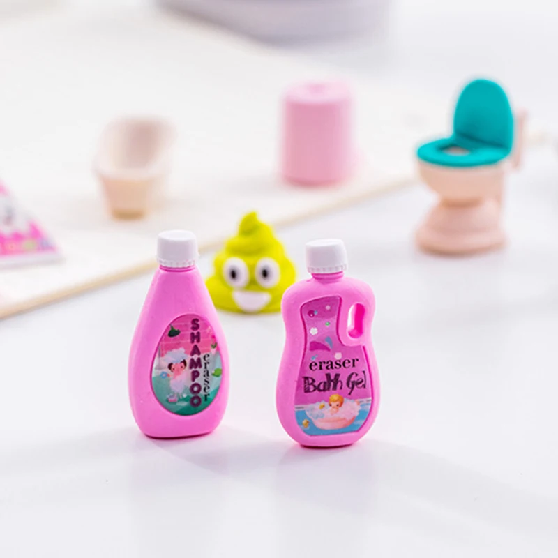 1 шт Новинка Kawaii Ванная комната комплект ластик стирательная резинка школьные
