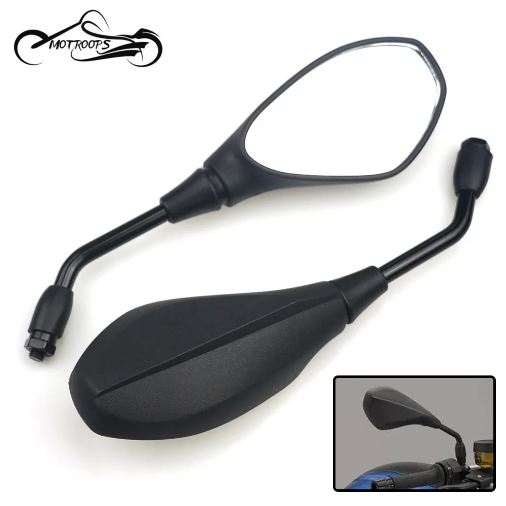 Черный руль мотоцикла Зеркала Алюминий нерегулярные боковое зеркало заднего