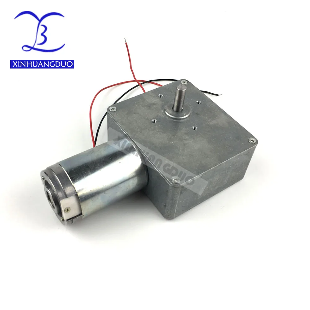 

XINHUANGDUO DC 24V/10rpm High-torque Worm Reducer Geared Motor,Electric Motor with gearbox Free Shipping DC MOTOR