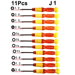 FI-22-J1-11Pcs Y-тип Y0.6 Y2.0 пятизвездочная 0,8 1,2 Phillips шлицевая отвертка для iPhone 4S 5S 6S 7 телефон ПК инструмент для ремонта - Цвет: FI-22-J1-11Pcs