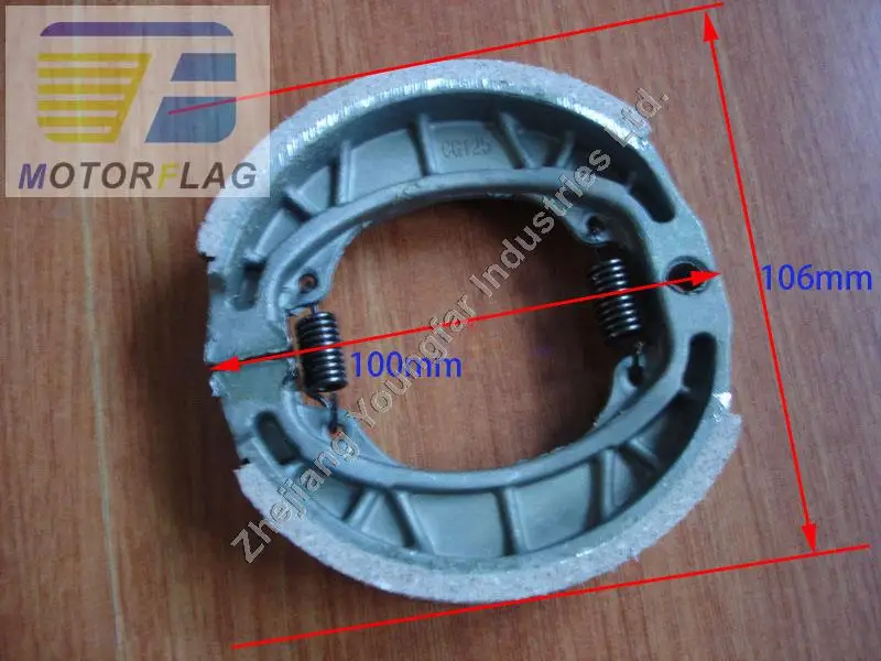 Rrear тормозных колодок 106x100x25mm для Скутер мопед ATV мотоцикла 139QMB 152QMI GY6 50 GY6 80 GY6 125 CG125 CG150