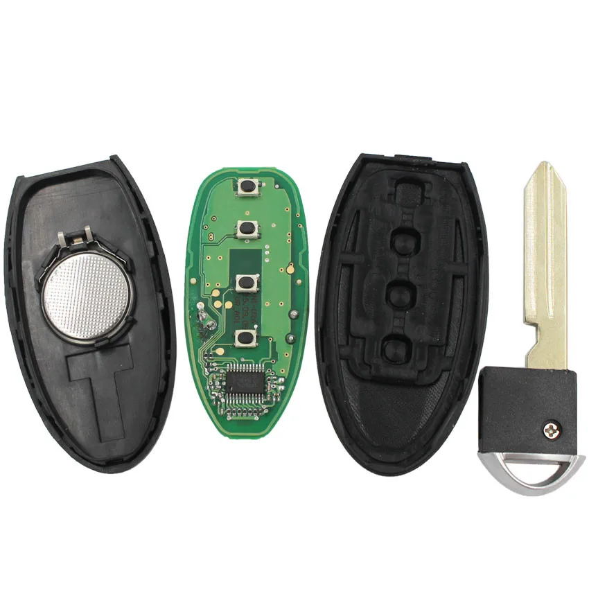 Дистанционный смарт ключ для входа без ключа 4 кнопки 3 + 1 315 МГц с чипом ID46 Nissan New