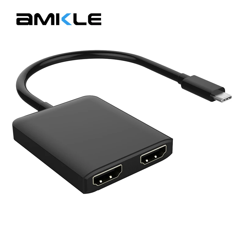 Amkle USB C концентратор адаптер 3 1 к HDMI Type папа двойной Женский 4K 30Hz UHD видео конвертер