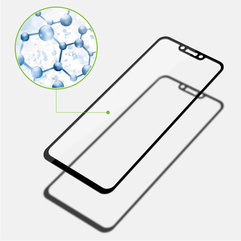 2 piezas para vidrio Huawei Nova 3 Protector de pantalla de vidrio templado para Huawei Nova 3 vidrio de cobertura completa pel&iacute;cula de tel&eacute;fono para Huawei Nova3-1