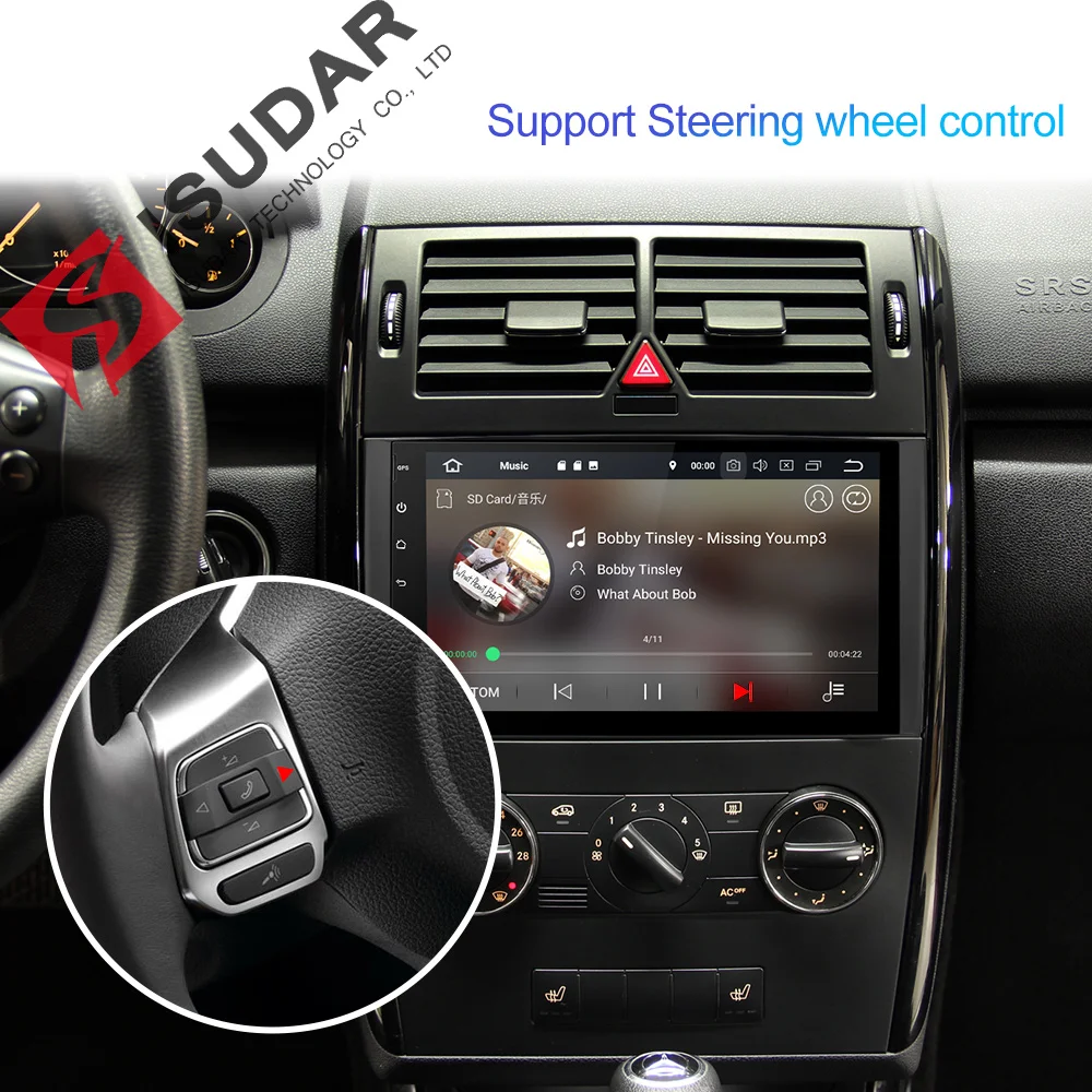 Isudar Автомагнитола с сенсорным 9 дюймовым экраном 2 Din на андроид 8.0 для BMW/3 Серий