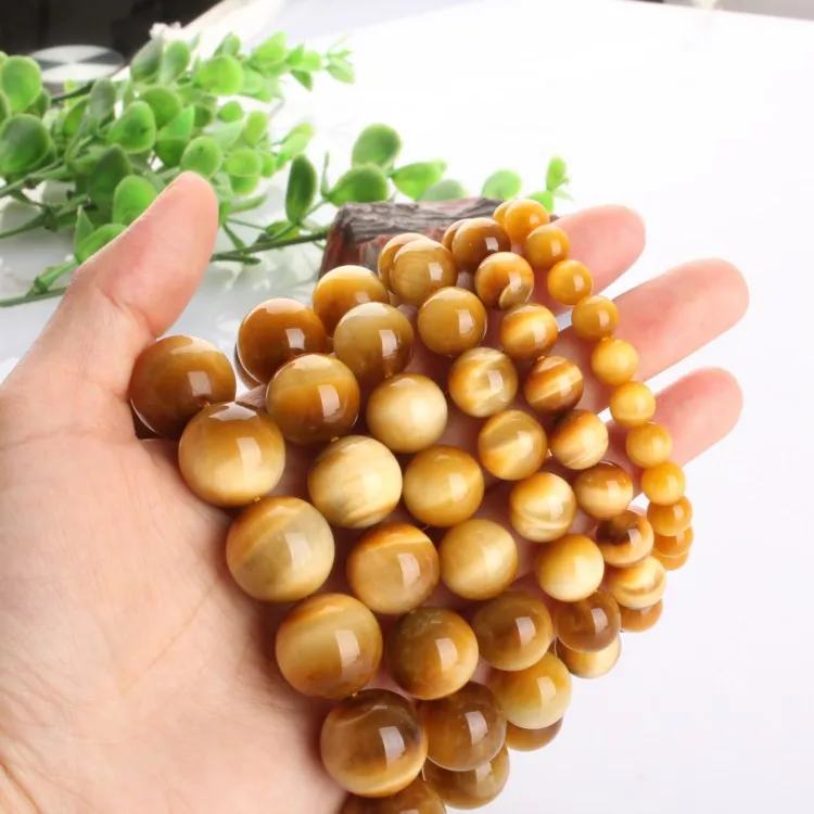 

Yellow Tiger Eye Bracelets Buddha Bangles Rope Chain Natural Stone Bracelets Women Men Jewelry