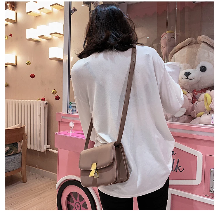 Luxury Brand Handbag New Fashion Simple Square bag Quality PU Leather Women's Designer Handbag Lock Shoulder Messenger bags
