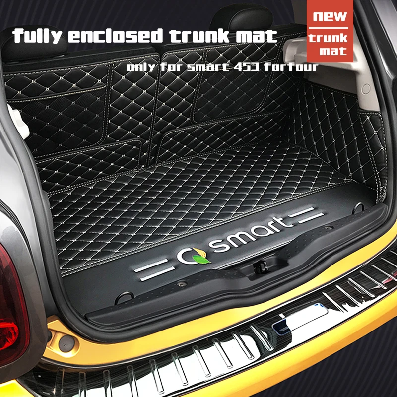 

waterproof leather material Car rear mat trunk for smart 453 forfour smart 2013 2014 2015 2016 2017 2018 2019