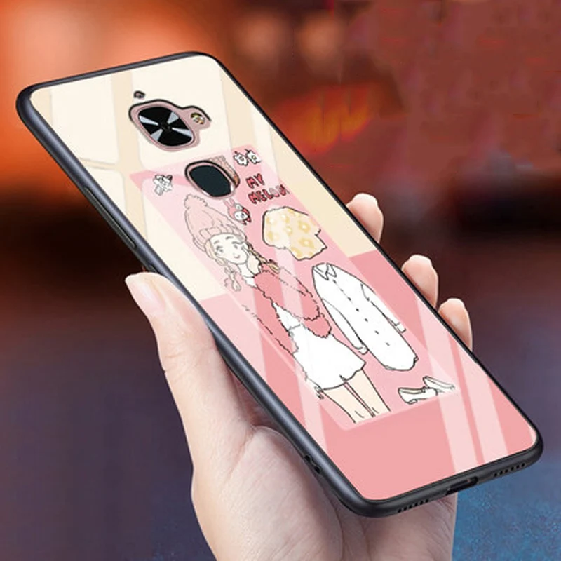 Чехол для Leeco Letv Le S3 X622 роскошное закаленное стекло + задняя крышка с мягкими