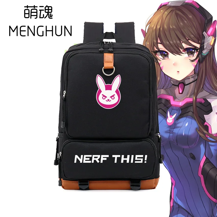 Милый новый дизайн милый OW hero DVA концепт рюкзак Nerf этот вместительный школьный