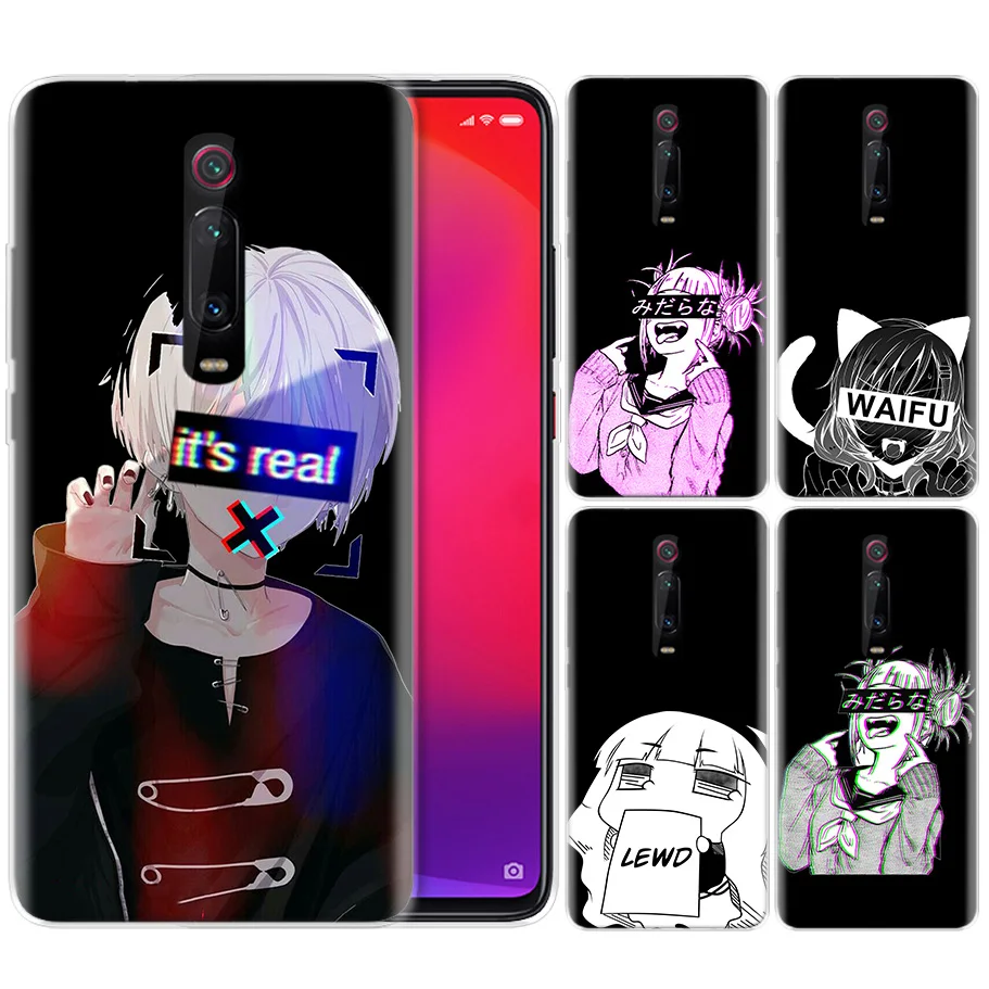 Силиконовый чехол для Xiao mi Red mi K20 Pro K20Pro Note 5 6 7 7A 6A mi A2 A1 8 Lite 9 S2 Pocophone F1 LEWD Sad аниме эстетический Senpai