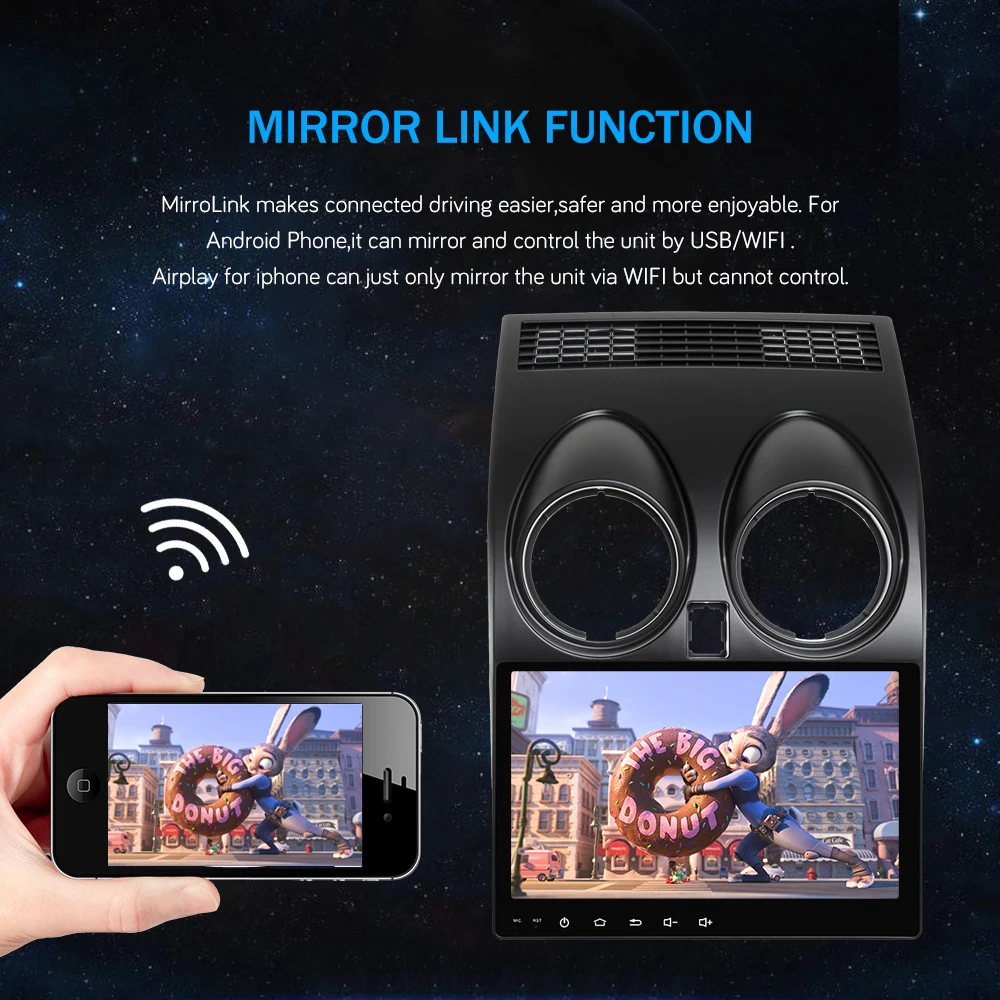 Bonroad " Android8.1.0 автомобильный DVD мультимедийный плеер для Nissan Qashqai 2010 Dualis 2007- автомобильный навигационный радио с Bluetooth
