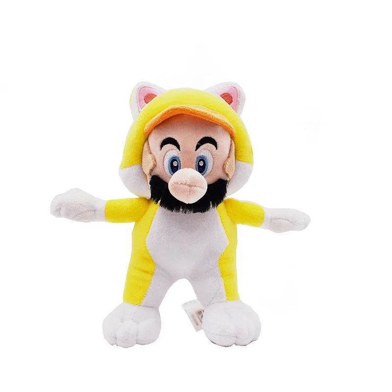 Cat Mario 5 стилей Аниме Super Mario Bros Кот Марио Луиджи Жаба, в форме персика розалина пелуче Кукла Плюшевая мягкая игрушка Рождественский подарок - Цвет: Cat Mario