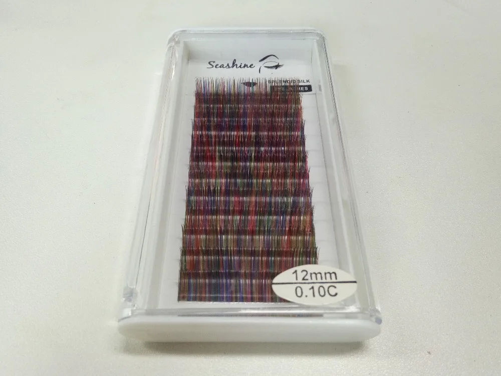 

Colored Eyelashes False Lashes rainbow color Individual Eyelash Extension Natural mix Color Fake Eye Lash makeup tools