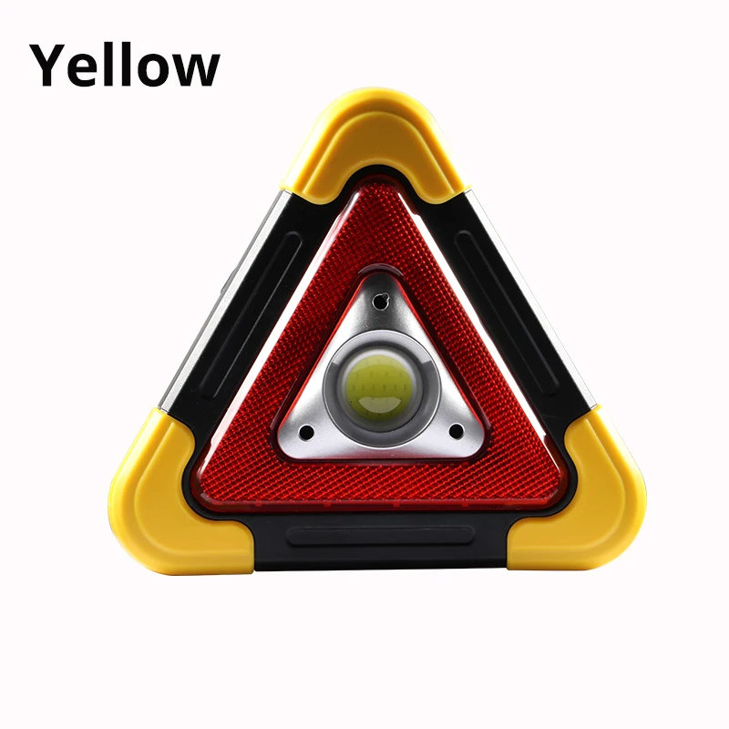 Yellow 100 W Портативный прожектор свет работы походный фонарь на солнечной батарее USB Перезаряжаемые Предупреждение фонарик прожектор Мощность банк прожектор - Испускаемый цвет: Yellow