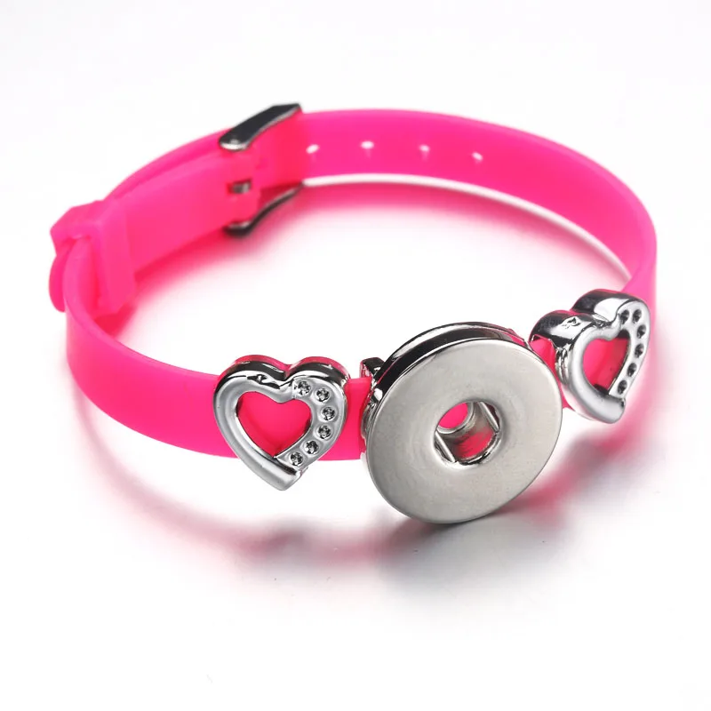 Браслет для женщин и детей силиконовый браслет на кнопках карамельных цветов с